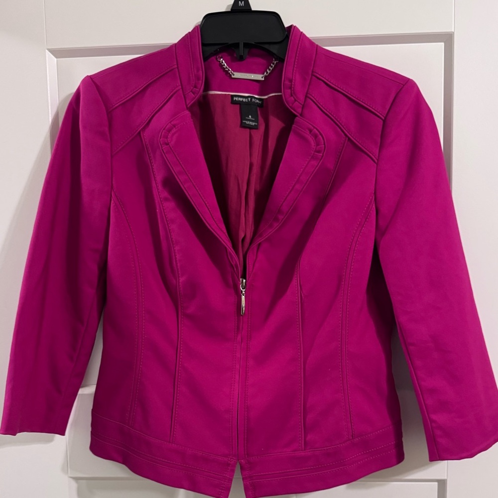 White House Black Market Fuchsia Dress Jacket